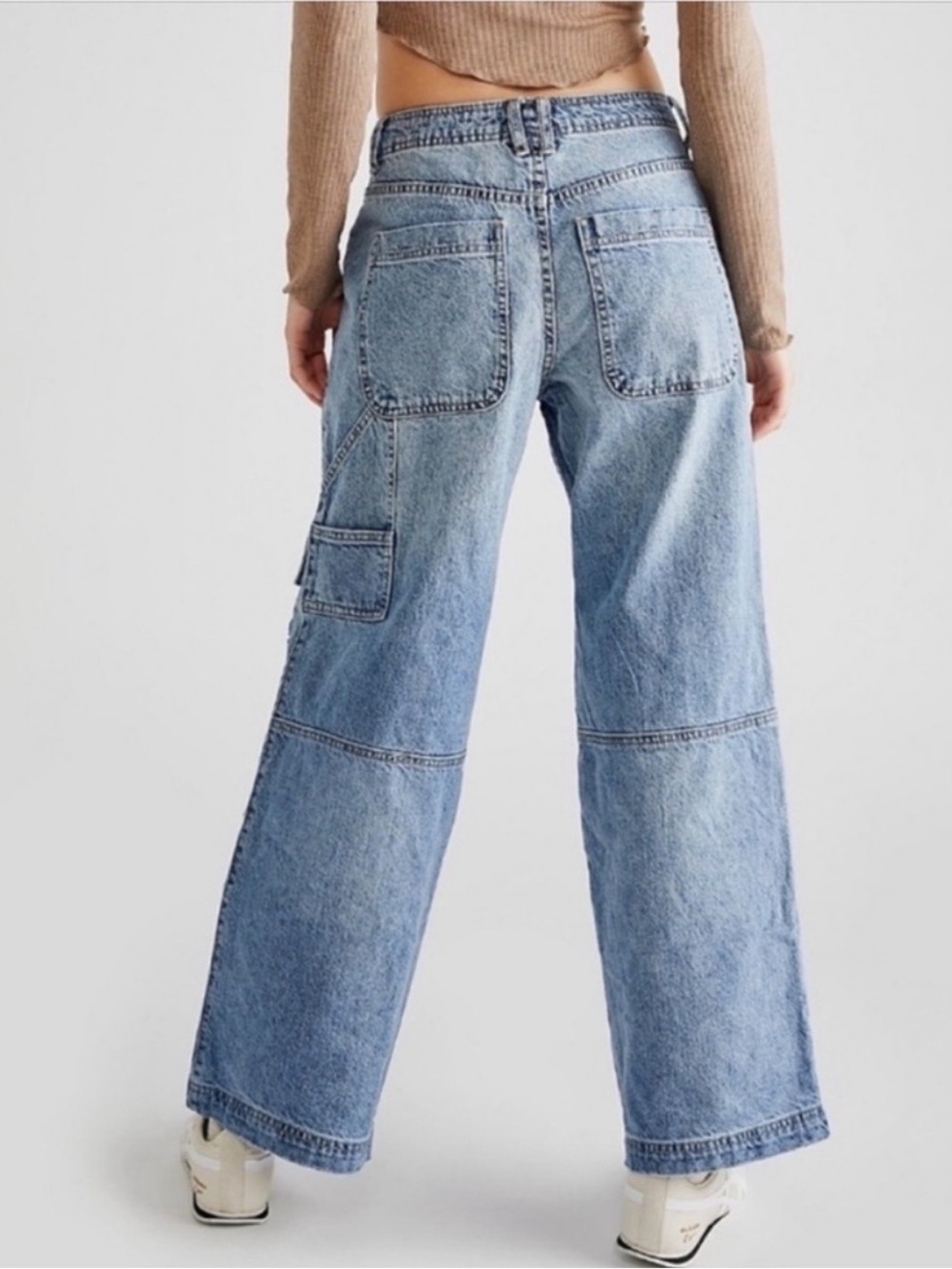 Free People We The Free CRVY Under Construction Cargo Jeans size 27 - Picture 4 of 11